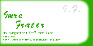 imre frater business card